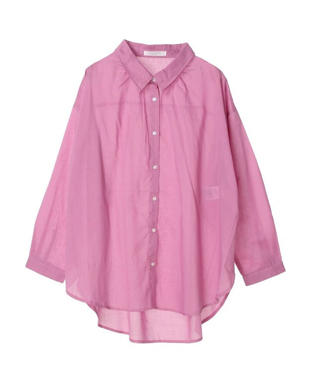 Green Parks インド綿 ボイルゆったりシャツ Pink