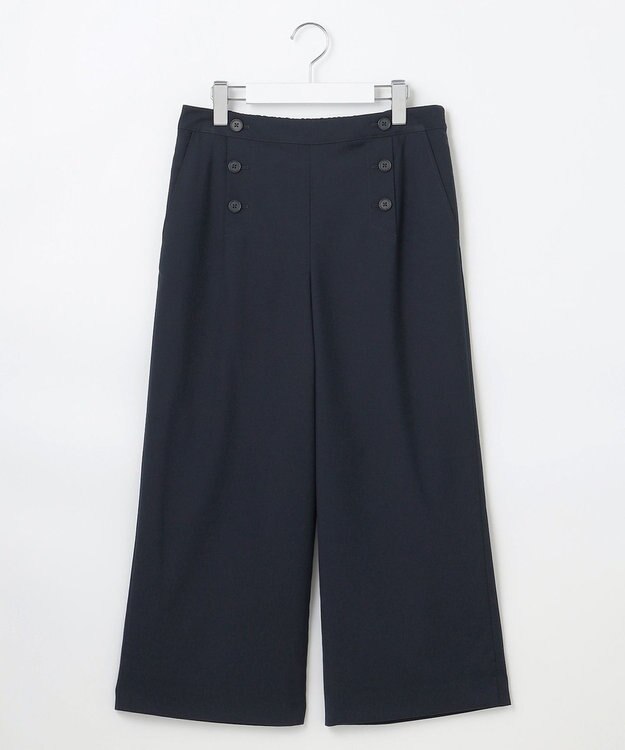 J.PRESS LADIES L 【洗える】T/Rウォッシャブルギャバ マリン パンツ ネイビー系