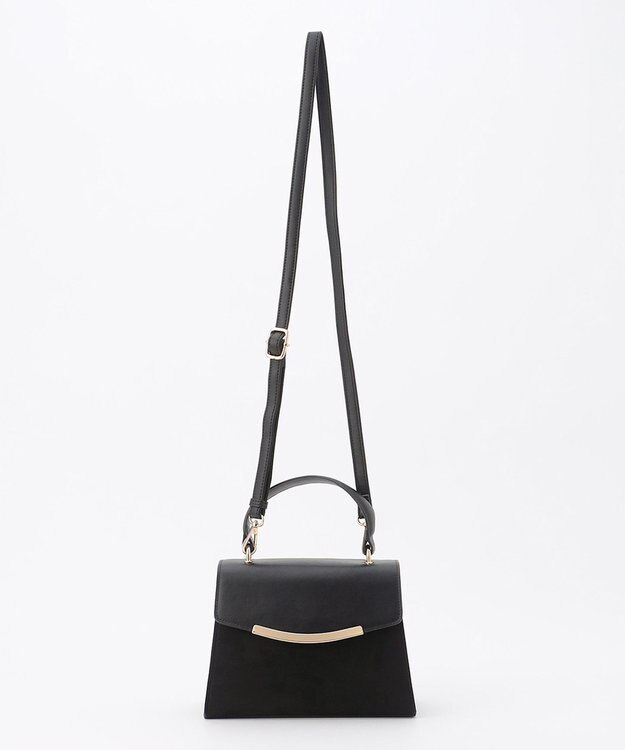 ANY SIS 【2WAY】コンビフラップ バッグ ブラックスエード