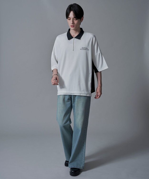 WEGO ドルマンポンチハーフZIPT（SS） ホワイト