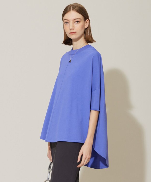 ICB L 【新色追加・接触冷感・UVカット・洗える】 ヴィスコースナイロンハイゲージ 半袖プルオーバー ブルーベリー系