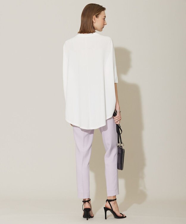 ICB 【新色追加・接触冷感・UVカット・洗える】 ヴィスコースナイロンハイゲージ 半袖プルオーバー オフホワイト系