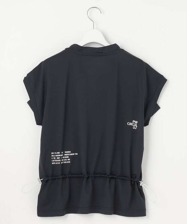 PW CIRCULUS 【UVカット / 吸水速乾 / 伸縮性抜群】【WOMEN】ウエスト切り替えモック T ブラック系