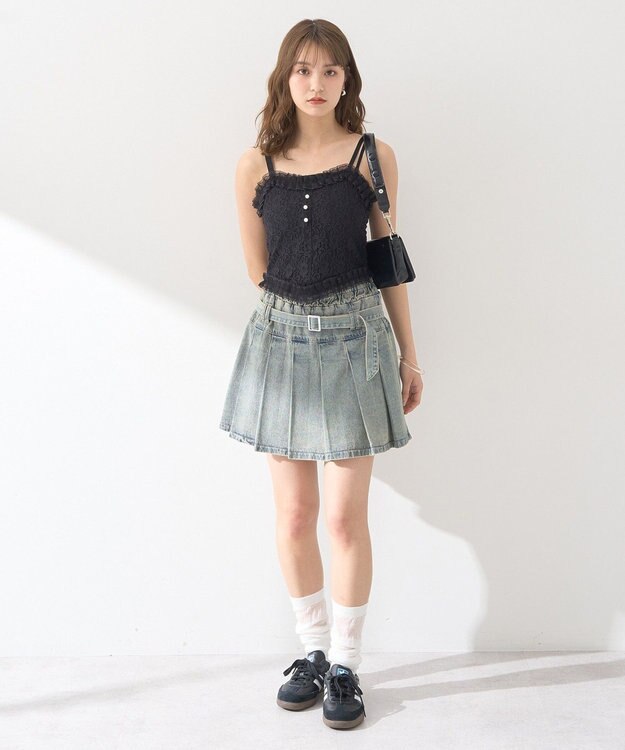 earth music&ecology コルセットライクキャミソール Black