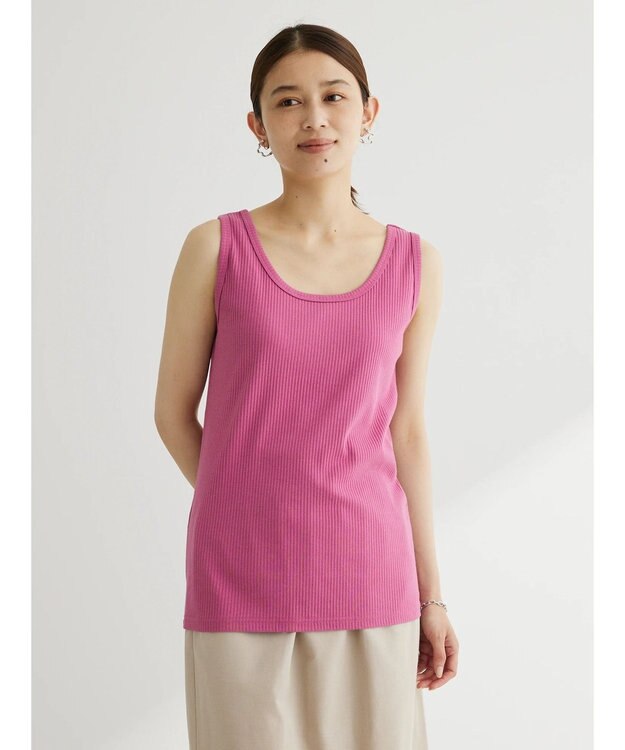 Green Parks カラーテレコタンク Pink