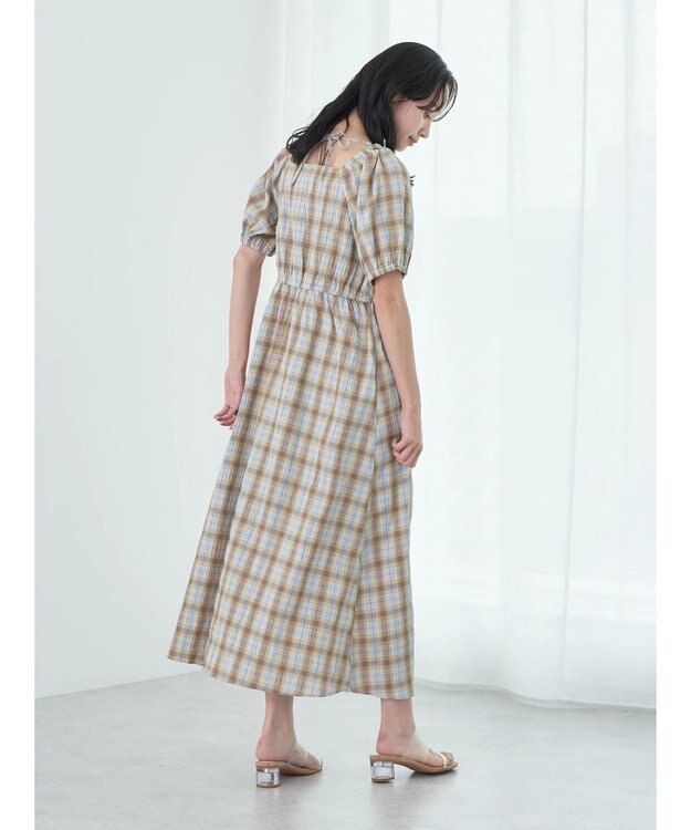 earth music&ecology ホルターネックシャーリングワンピース Lavender