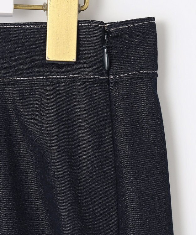 ANY SIS 【洗える】デニムライクシャンブレー スカート シャンブレーブルー