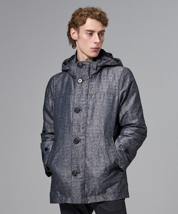 JOSEPH HOMME 新素材【4WAY】ライトラスターシャンブレー　ダウンコート グレー系