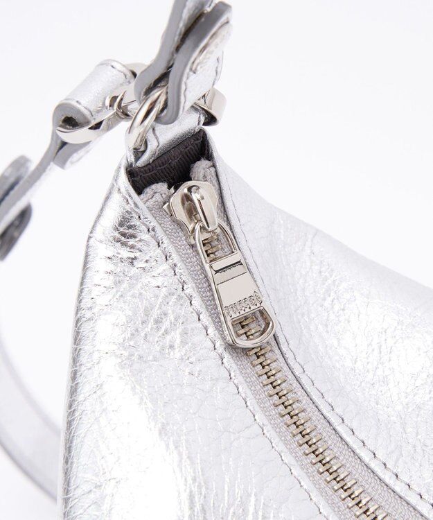 russet ソフトレザーシンプルショルダーバッグ【silver】(CE-1462) Silver