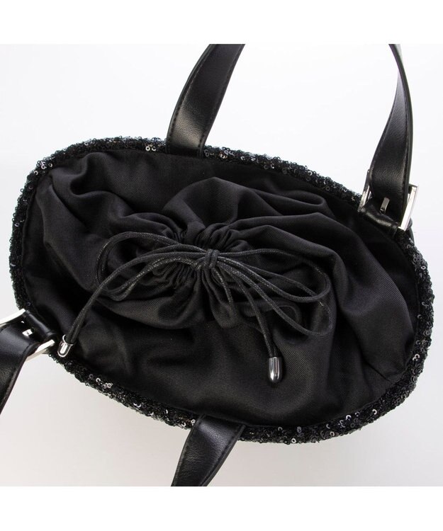 UNBILLION カシュカシュ cachecache / スパンコールかごトートバッグ ブラック