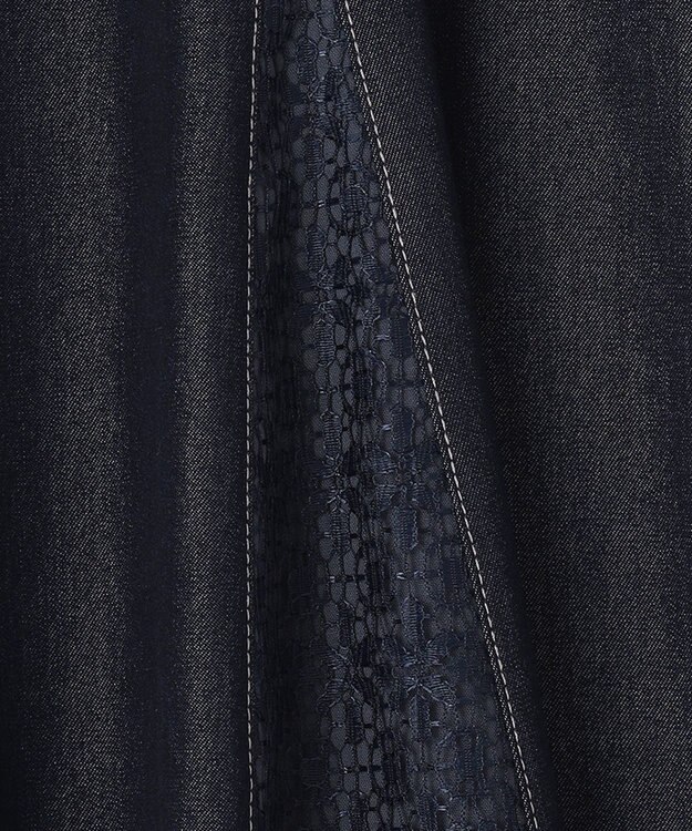 ANY SIS 【洗える】デニムライクシャンブレー スカート シャンブレーブルー