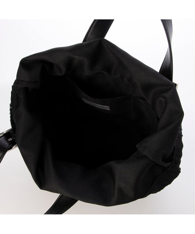 UNBILLION カシュカシュ cachecache / スパンコールかごトートバッグ ブラック