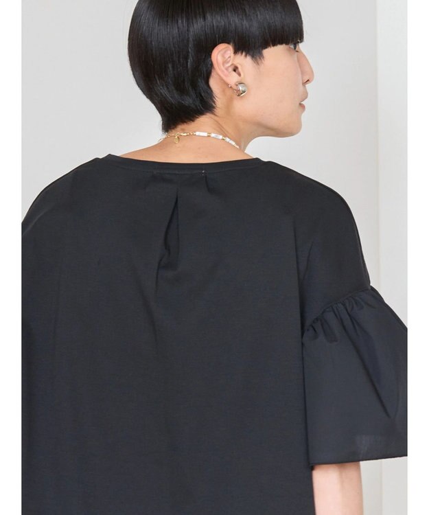 AMERICAN HOLIC 袖フレア５分袖カットプルオーバー Black