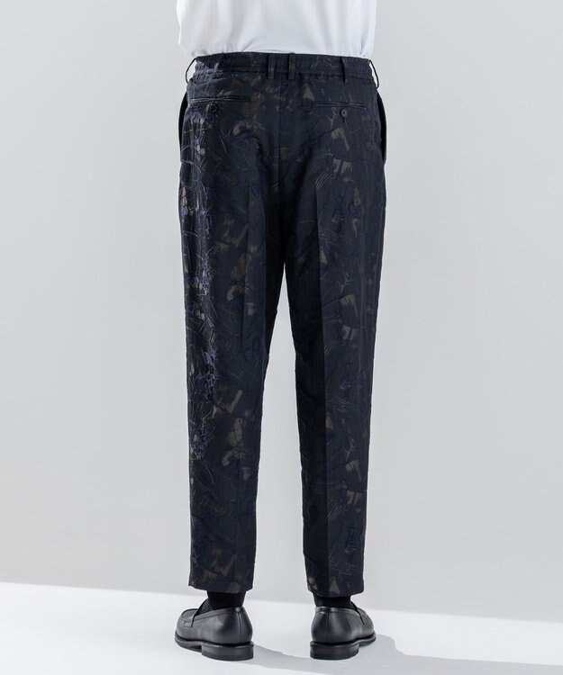 JOSEPH HOMME 【新柄】モロッカンジャガード ドロスト付ワイドテーパードパンツ/ ORIGIN CONVERTIBLE ブラック系5