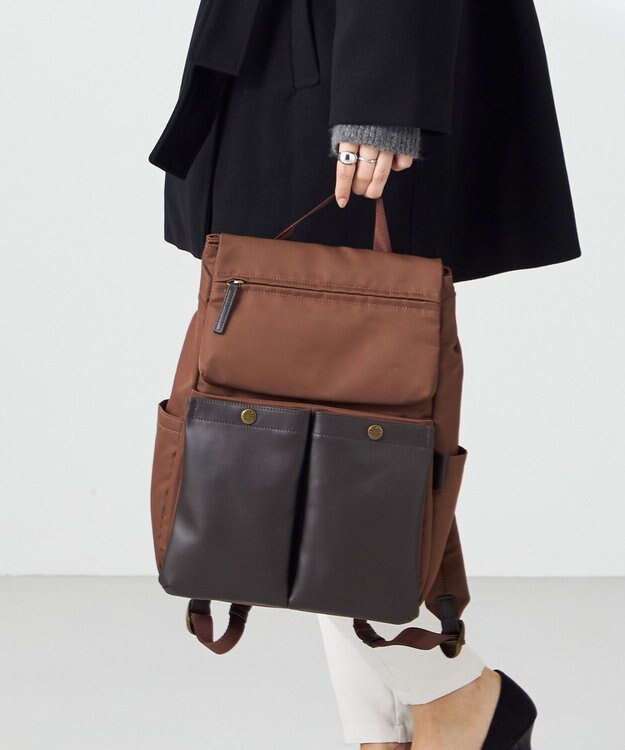 Y'SACCS 木村多江×Y'SACCS フラップポケットリュックサック チョコ