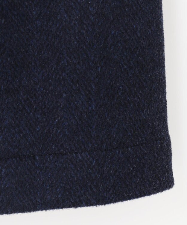 JOSEPH ABBOUD 【ソフト/軽量/JAPANファブリック】 アンゴラウールビーバー ステンカラー コート ネイビー系