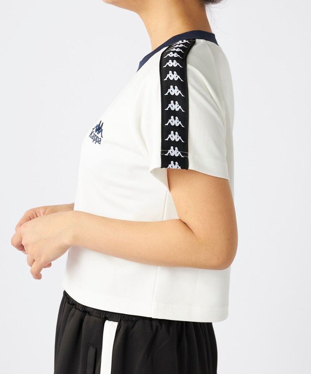 OP／FILA 【Kappa】バンダテープ ラグラン Tシャツ ホワイト