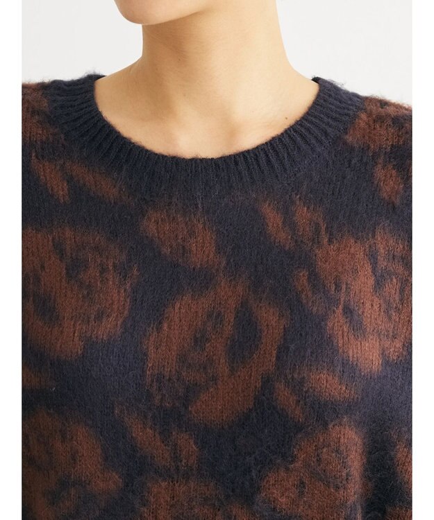 Green Parks ・ＳＵＧＡＲ　ＳＰＯＯＮ　フラワーシャギーニット Navy