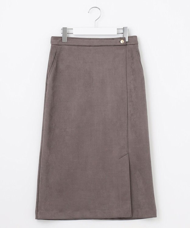 J.PRESS LADIES 【洗える】スエードダンボール スカート ブラウン系