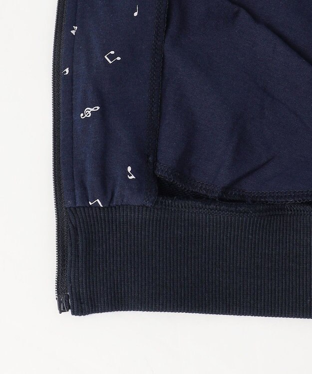 組曲 KIDS 【110-140㎝】ラウンドカラージップアップパーカー ネイビー