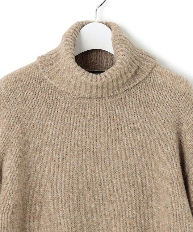 23区 【洗える】ブークレ タートルネック ニット ベージュ系