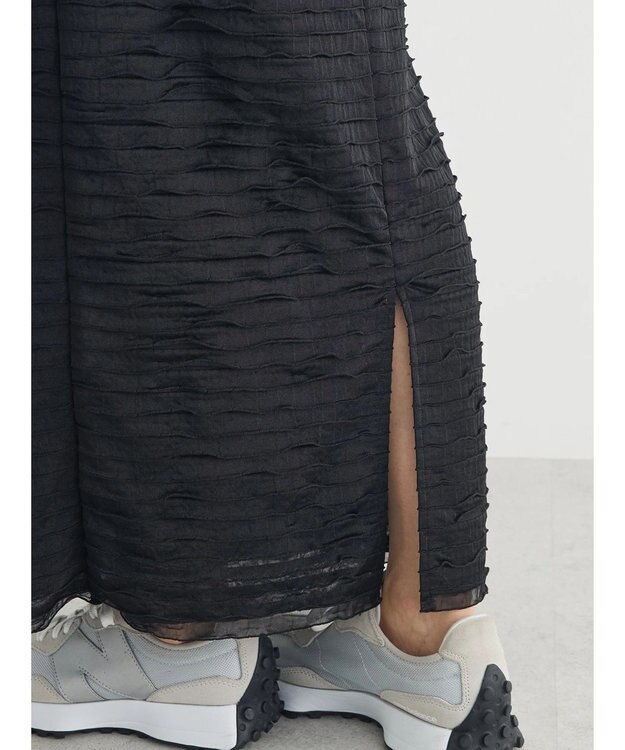 Green Parks Ｉラインフリルカットスカート Black