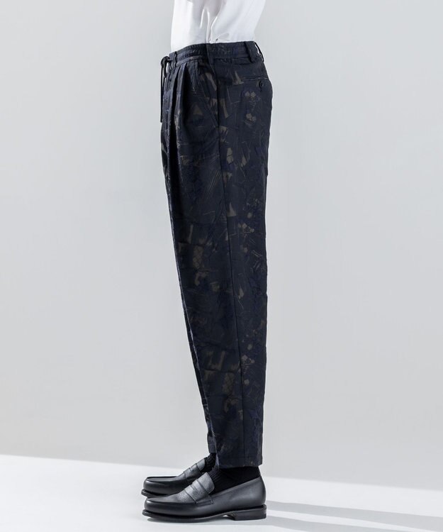 JOSEPH HOMME 【新柄】モロッカンジャガード ドロスト付ワイドテーパードパンツ/ ORIGIN CONVERTIBLE ブラック系5