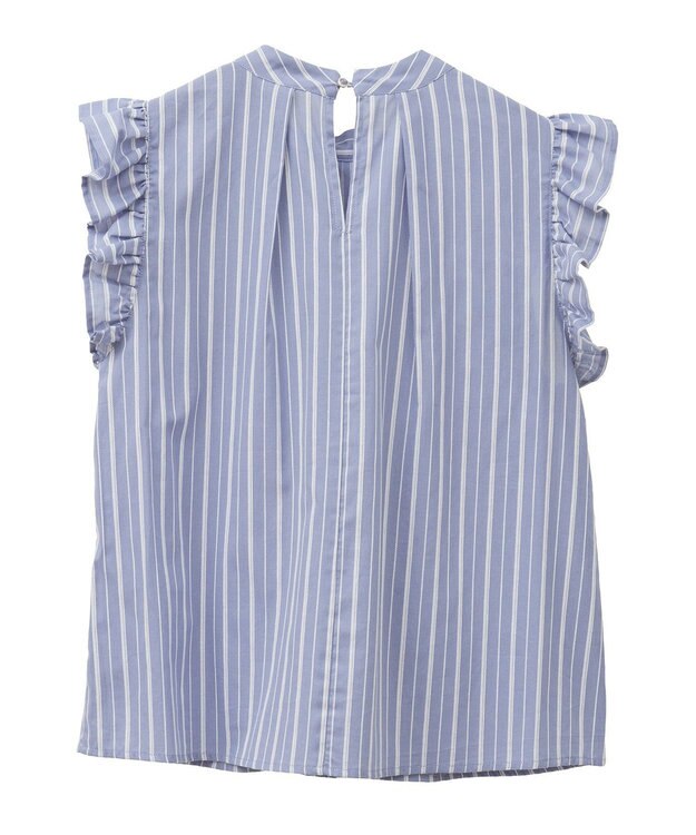 Green Parks ・ＥＬＥＮＣＡＲＥ　ＤＵＥ　ストライプフリルブラウス Blue