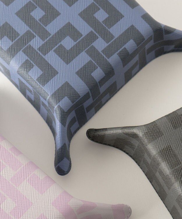 MIYABIYA La quoh with kirakaracho 角つなぎ プリントレザー レザートレー 玄（ブラック）