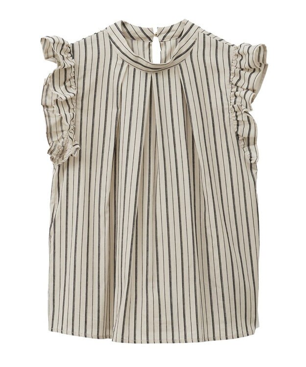 Green Parks ・ＥＬＥＮＣＡＲＥ　ＤＵＥ　ストライプフリルブラウス Blue