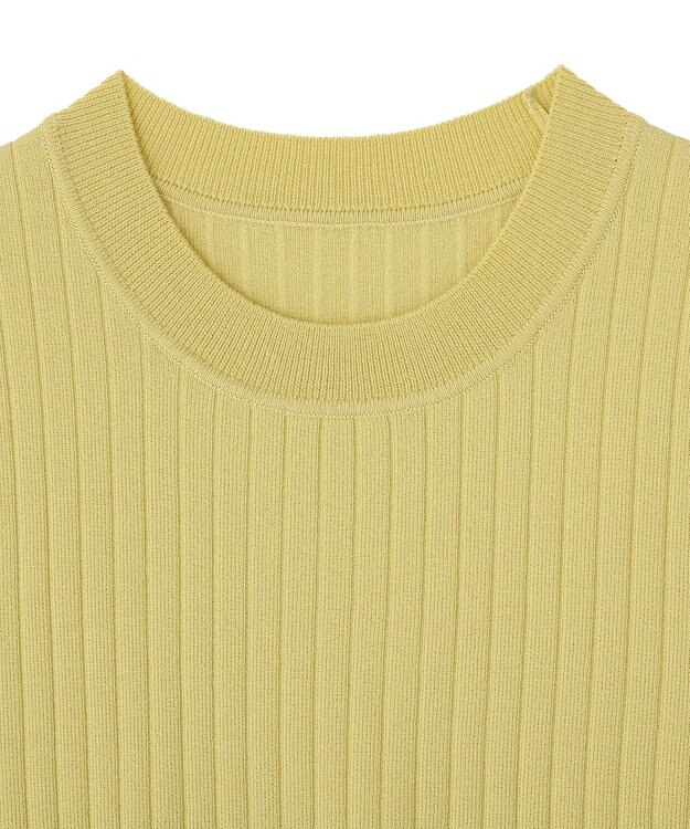 YECCA VECCA 【マシンウォッシャブル】ノースリーブリブニット Yellow