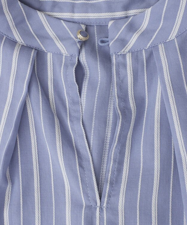 Green Parks ・ＥＬＥＮＣＡＲＥ　ＤＵＥ　ストライプフリルブラウス Blue