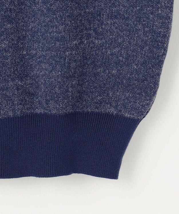 ANY スウェットライクフェザーロゴニット ブルー×グレー