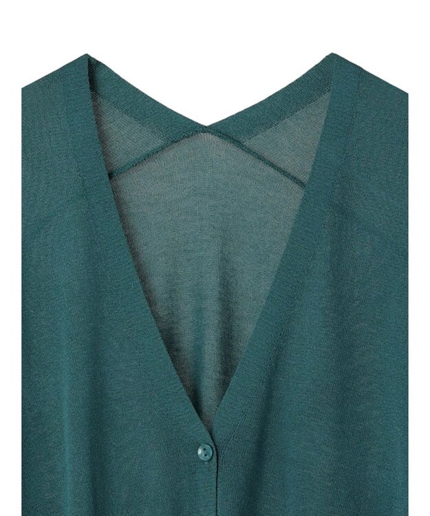 earth music&ecology 接触冷感Ｖネックカーディガン Green