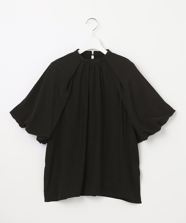 Feroux 【新色追加・洗える】バルーンスリーブ ブラウス ブラック系