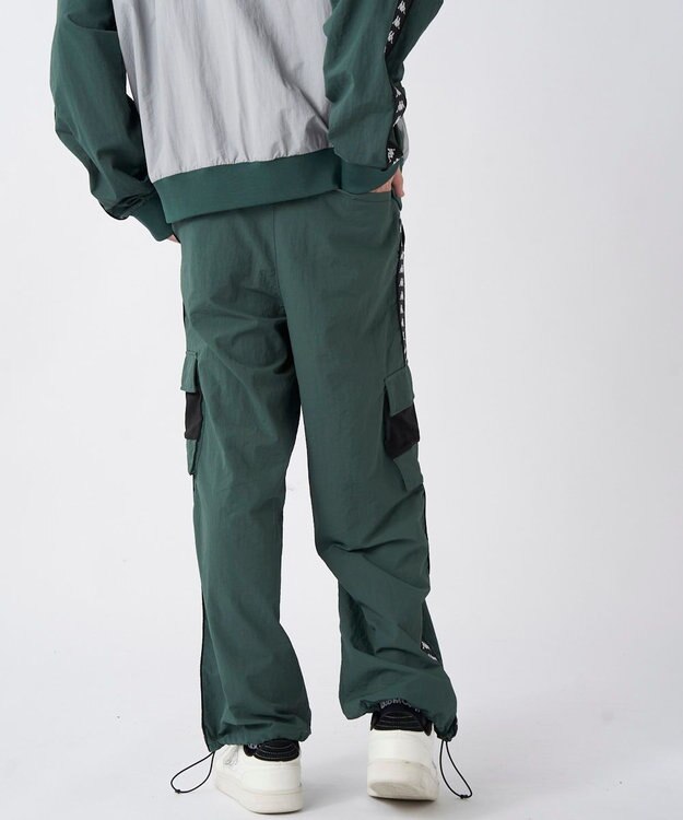 OP／FILA 【Kappa】バンダ ナイロントラックパンツ グリーン