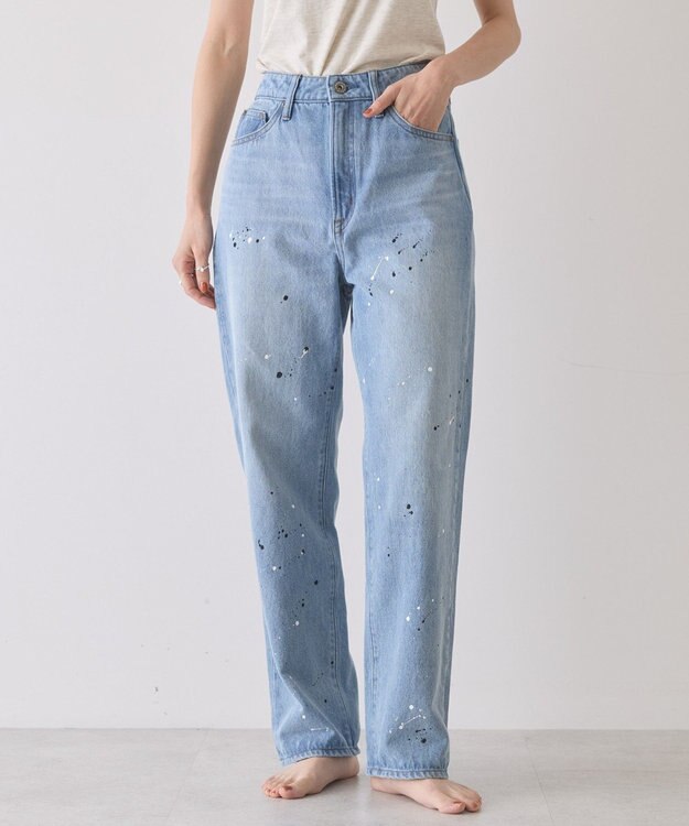 AMERICAN HOLIC ルーズストレートペイントデニム Light Indigo