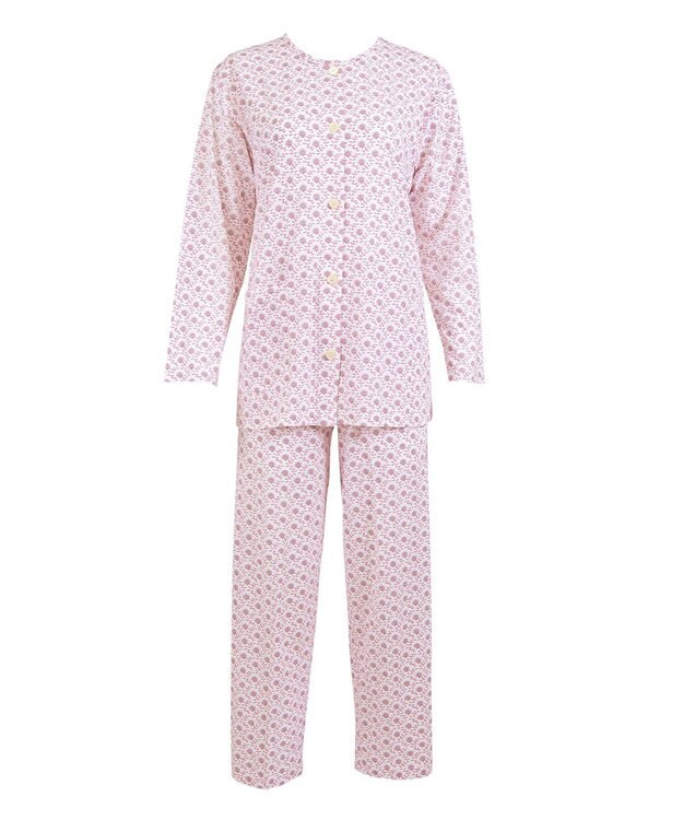 Wing 【数量限定　特別価格】 パジャマ 長袖 長ズボン 綿100% 天竺素材 やわらかな肌ざわり 前開きタイプ 丸首 EP5910 ウイング／ワコール ピンク