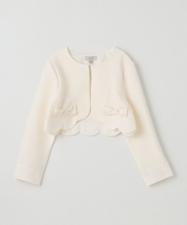 ANY KIDS グログラン リボン ジャケット ホワイト