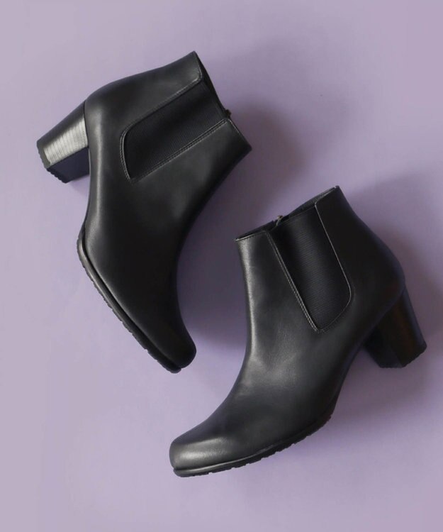 REGAL FOOT COMMUNITY 【ビューフィット】A55W サイドゴアレインブーツ ブラック