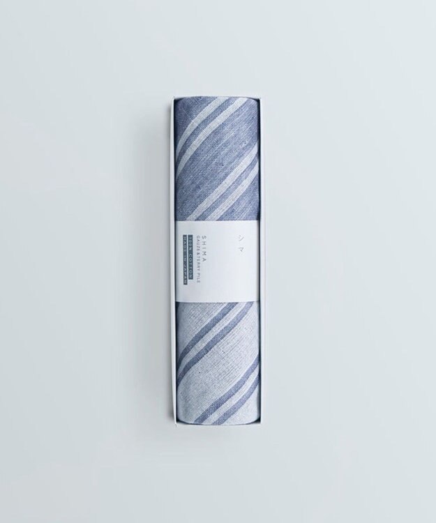 SHINTO TOWEL シマ ハンドタオル ダブル白地/色地 2枚セット シャドウ