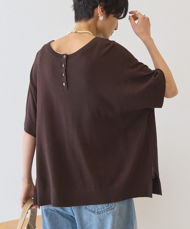 AMERICAN HOLIC 【前後2WAY】ポンチョニット Brown