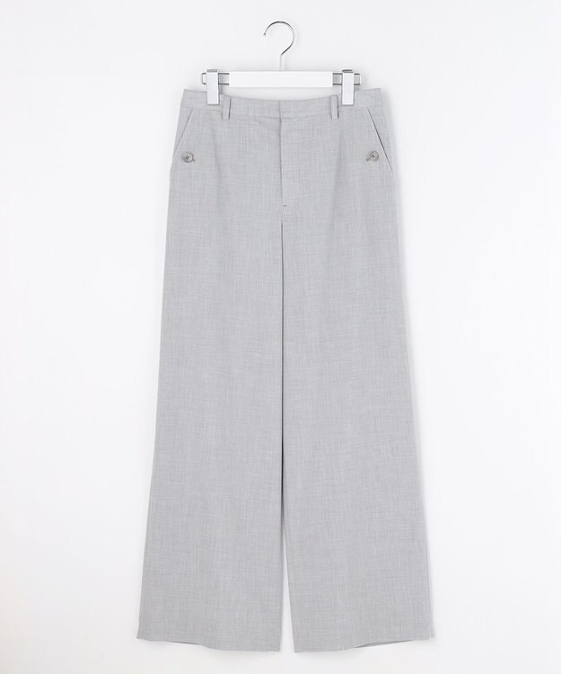 J.PRESS LADIES S トロピカルストレッチ ワイド パンツ グレー系