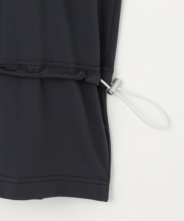 PW CIRCULUS 【UVカット / 吸水速乾 / 伸縮性抜群】【WOMEN】ウエスト切り替えモック T ブラック系