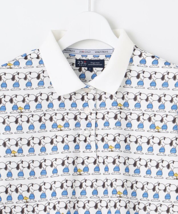 23区GOLF 【PEANUTS】【WOMEN】スヌーピーコラボ 総柄ポロシャツ ホワイト系5