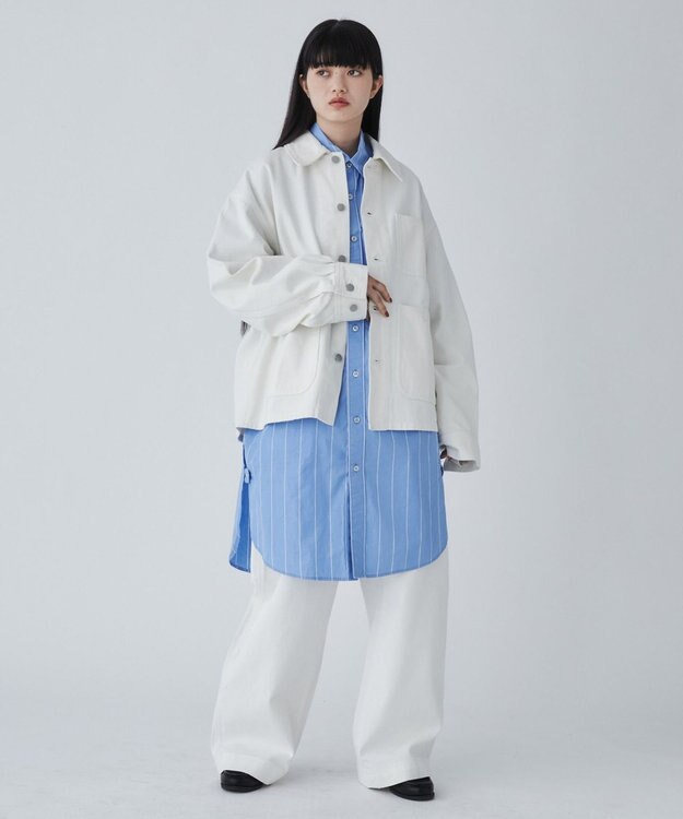 WEGO デニムカバーオール ホワイト