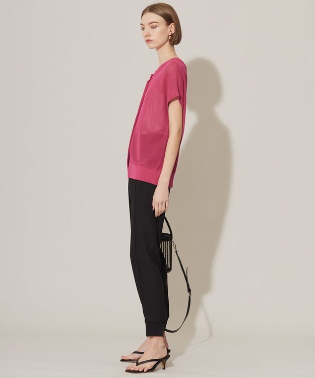 ICB L 【洗える】コンパクトコイル 3wayサマーニット フューシャ系