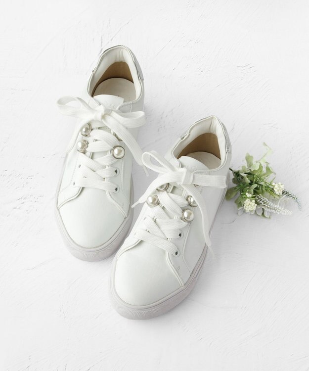 TOCCA 【晴雨兼用】PEARL POINT RAIN SNEAKERS スニーカー アイボリー系