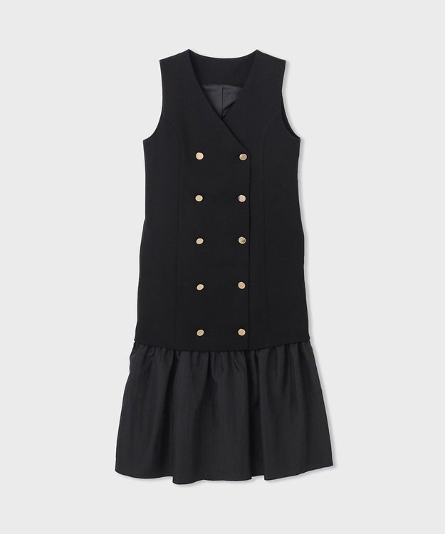 GRACE CONTINENTAL カルゼコンビジレワンピース ブラック