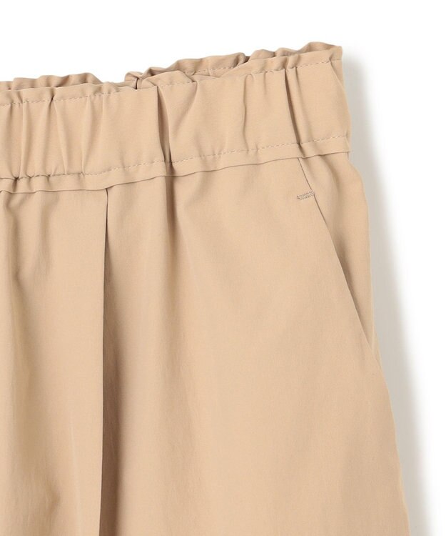 BEIGE， 【接触冷感/UVカット/洗える】YANN / ウエストゴムハーフタックパンツ Beige
